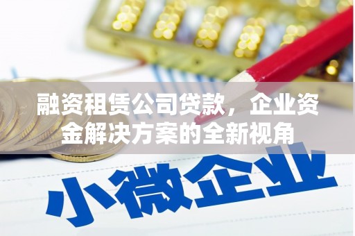 西陵融资租赁公司贷款，企业资金解决方案的全新视角