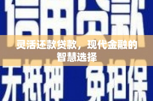 美溪灵活还款贷款，现代金融的智慧选择