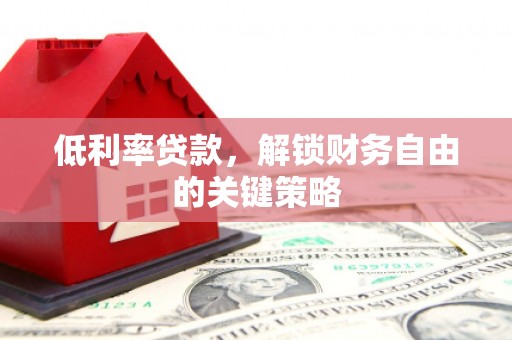 茂林低利率贷款，解锁财务自由的关键策略