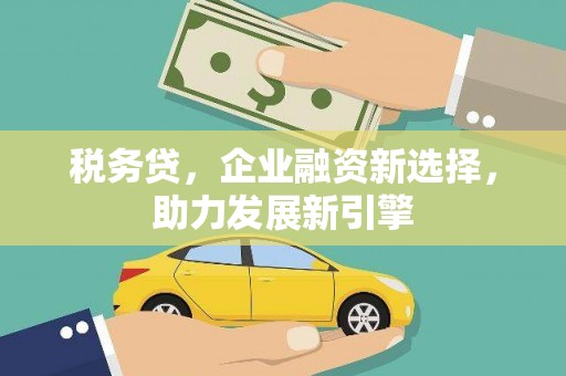 城西税务贷，企业融资新选择，助力发展新引擎