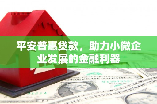 赣榆平安普惠贷款，助力小微企业发展的金融利器