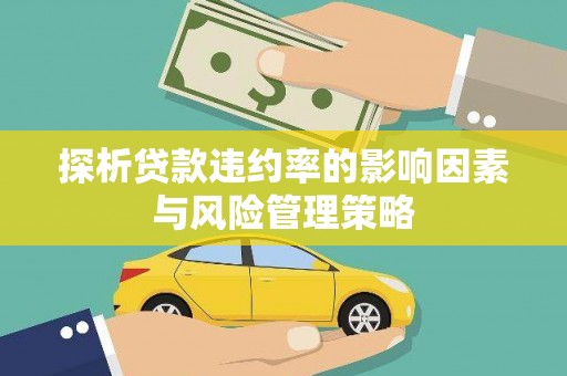 文圣探析贷款违约率的影响因素与风险管理策略