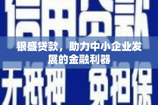 宏伟银盛贷款，助力中小企业发展的金融利器