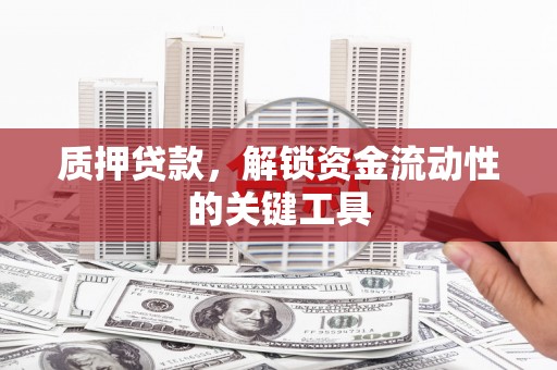 鹤城质押贷款，解锁资金流动性的关键工具