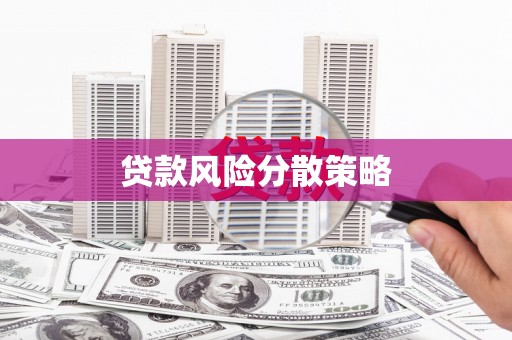 庐江贷款风险分散策略