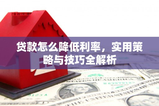 迭部贷款怎么降低利率，实用策略与技巧全解析